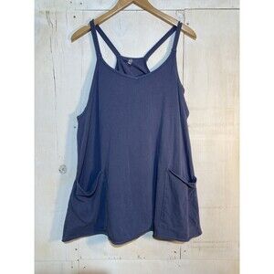 Free People Movement Hot Shot Mini Blue Dress Romper Athleisure Active Sz L